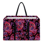 Purple Paisley Pattern Print Utility Tote Bag