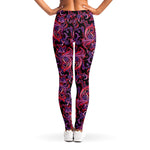 Purple Paisley Pattern Print Women's Leggings