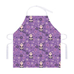 Purple Panda And Flower Pattern Print Adjustable Apron