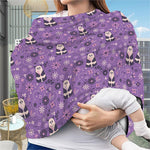 Purple Panda And Flower Pattern Print Baby Seat Cover