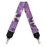 Purple Panda And Flower Pattern Print Bag Strap