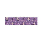 Purple Panda And Flower Pattern Print Bed Runner