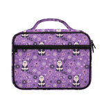 Purple Panda And Flower Pattern Print Briefcase Bible Bag