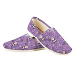 Purple Panda And Flower Pattern Print Casual Shoes