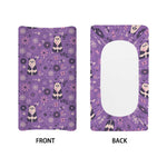 Purple Panda And Flower Pattern Print Changing Pad Cover