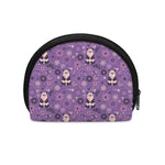 Purple Panda And Flower Pattern Print Coin Purse