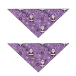 Purple Panda And Flower Pattern Print Dog Bandana