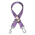 Purple Panda And Flower Pattern Print Dog Seat Belt
