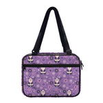 Purple Panda And Flower Pattern Print Double Strap Bible Bag