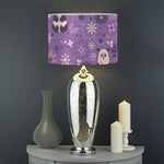 Purple Panda And Flower Pattern Print Drum Lamp Shade