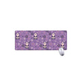 Purple Panda And Flower Pattern Print Extended Mouse Pad