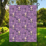 Purple Panda And Flower Pattern Print Garden Flag