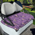 Purple Panda And Flower Pattern Print Golf Cart Seat Cover
