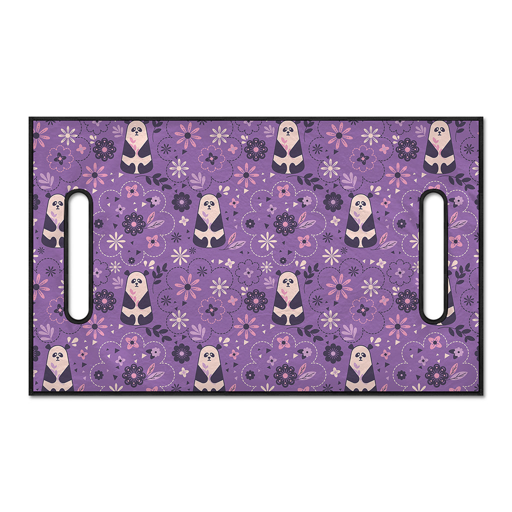 Purple Panda And Flower Pattern Print Golf Cart Seat Cover