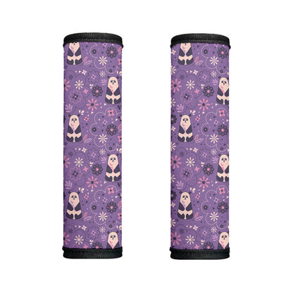 Purple Panda And Flower Pattern Print Handle Covers