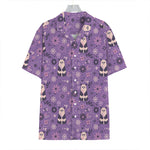 Purple Panda And Flower Pattern Print Hawaiian Shirt