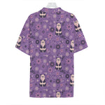 Purple Panda And Flower Pattern Print Hawaiian Shirt