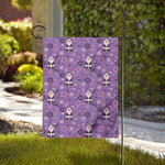 Purple Panda And Flower Pattern Print House Flag