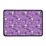 Purple Panda And Flower Pattern Print Kitchen Mat