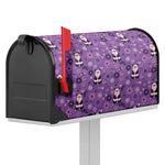 Purple Panda And Flower Pattern Print Mailbox Cover