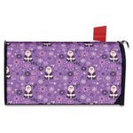 Purple Panda And Flower Pattern Print Mailbox Cover