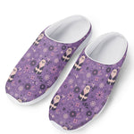 Purple Panda And Flower Pattern Print Mesh Casual Shoes