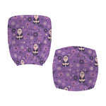 Purple Panda And Flower Pattern Print Office Chair Cover
