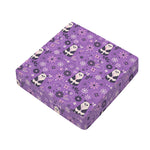 Purple Panda And Flower Pattern Print Outdoor Seat Cushion Cover