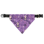 Purple Panda And Flower Pattern Print Over The Collar Dog Bandana