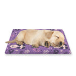 Purple Panda And Flower Pattern Print Pet Cooling Mat Cover