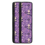 Purple Panda And Flower Pattern Print Refrigerator Handle Covers