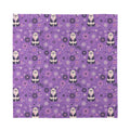 Purple Panda And Flower Pattern Print Silk Bandana