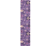 Purple Panda And Flower Pattern Print Table Runner