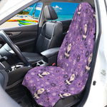 Purple Panda And Flower Pattern Print Waterproof Car Seat Cover