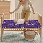 Purple Pisces Zodiac Pattern Print Baby Crib Sheet