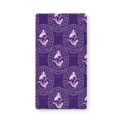 Purple Pisces Zodiac Pattern Print Baby Crib Sheet