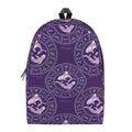 Purple Pisces Zodiac Pattern Print School Backpack