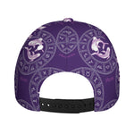 Purple Pisces Zodiac Pattern Print Baseball Cap