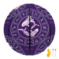 Purple Pisces Zodiac Pattern Print Basketball