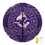 Purple Pisces Zodiac Pattern Print Basketball
