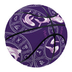 Purple Pisces Zodiac Pattern Print Basketball