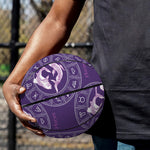 Purple Pisces Zodiac Pattern Print Basketball