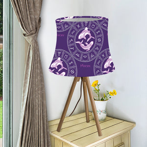 Purple Pisces Zodiac Pattern Print Bell Lamp Shade