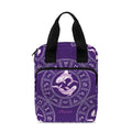 Purple Pisces Zodiac Pattern Print Bible Tote Bag