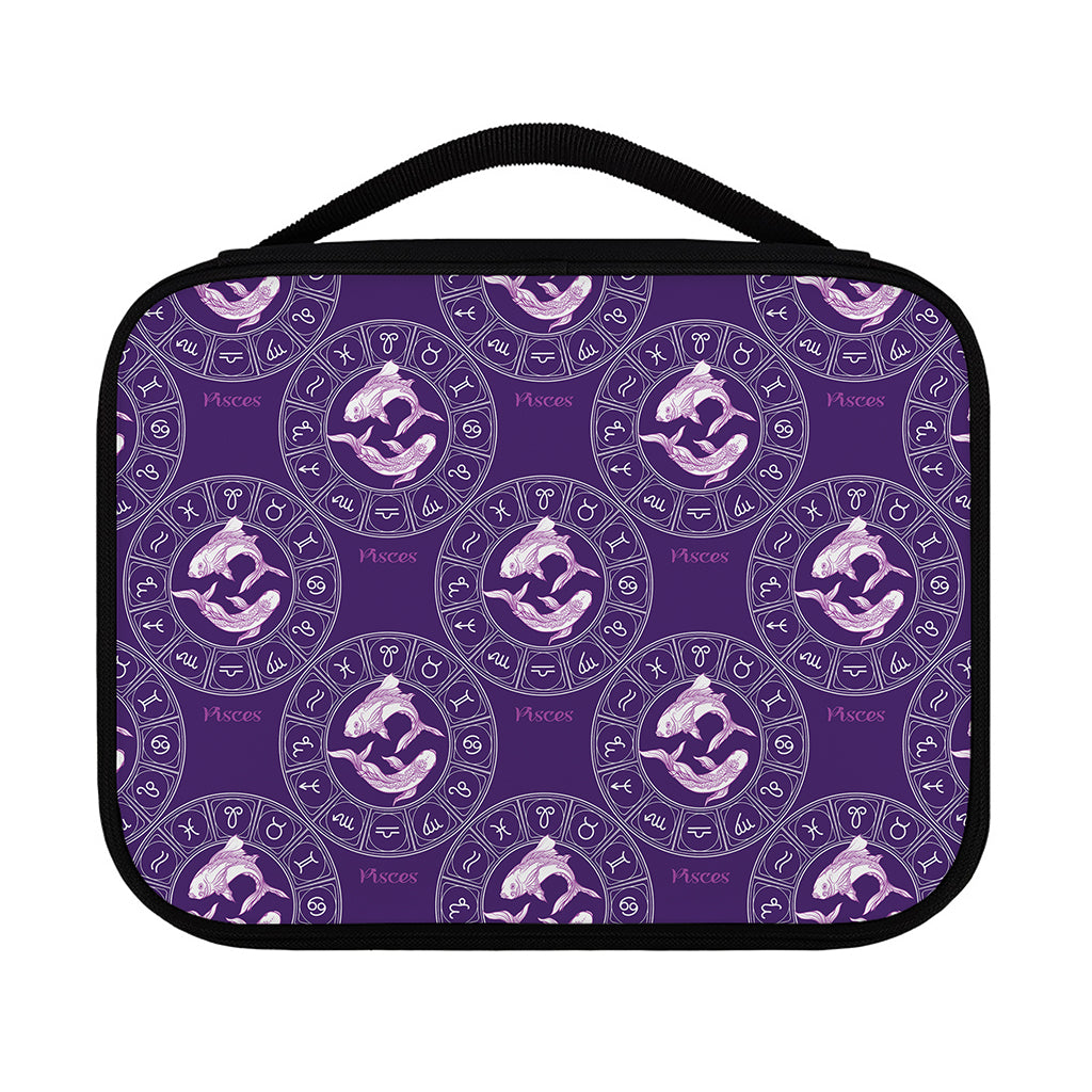 Purple Pisces Zodiac Pattern Print Classic Bible Case