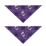 Purple Pisces Zodiac Pattern Print Dog Bandana