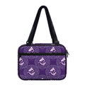 Purple Pisces Zodiac Pattern Print Double Strap Bible Bag