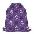 Purple Pisces Zodiac Pattern Print Drawstring Bag
