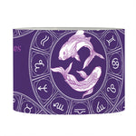 Purple Pisces Zodiac Pattern Print Drum Lamp Shade