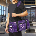 Purple Pisces Zodiac Pattern Print Gym Bag